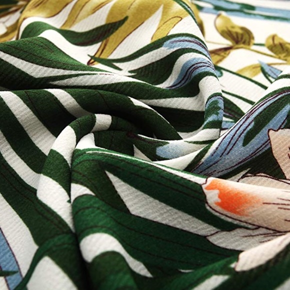 Plus Size Floral Print Below Knee Casual Skirt - Picture 5 of 6